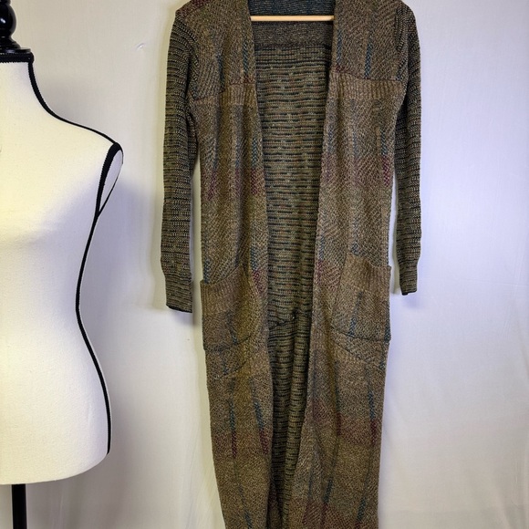 Urban Renewal M Boho Knit Duster Multicolor Sweater Jacket - Picture 3 of 7